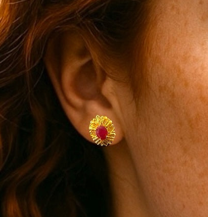 Shubh shri gold plated ear-tops