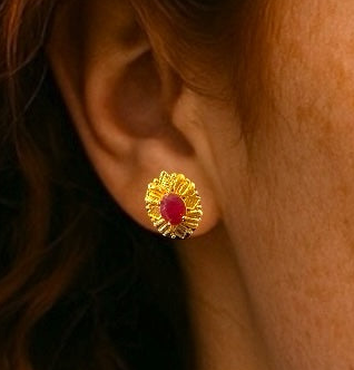 Shubh shri gold plated ear-tops