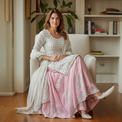 Pakistani Designer fully embroidered Sequence Work skirt lehenga