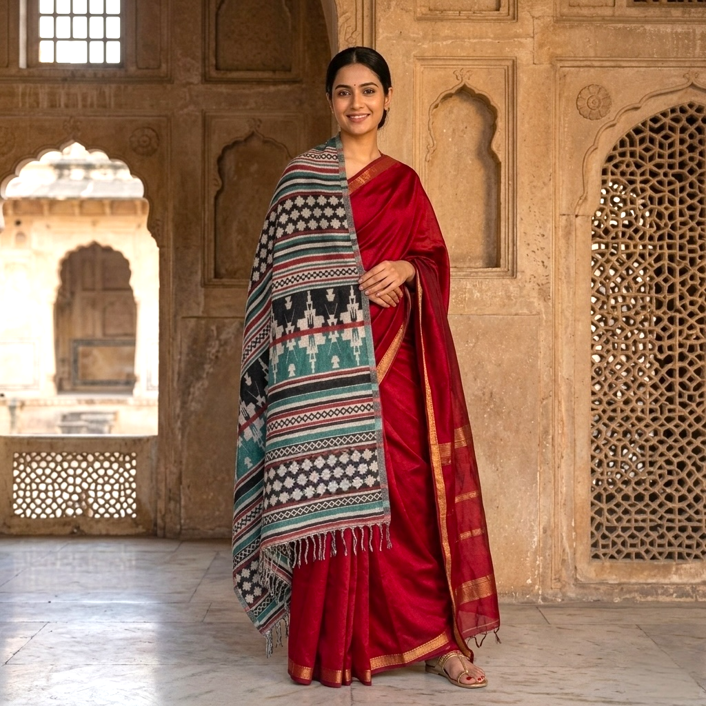 Winter woolen shawl