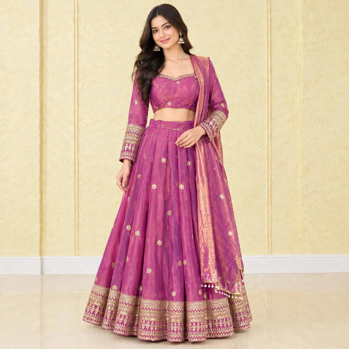 Manually stitched Lehenga-choli set