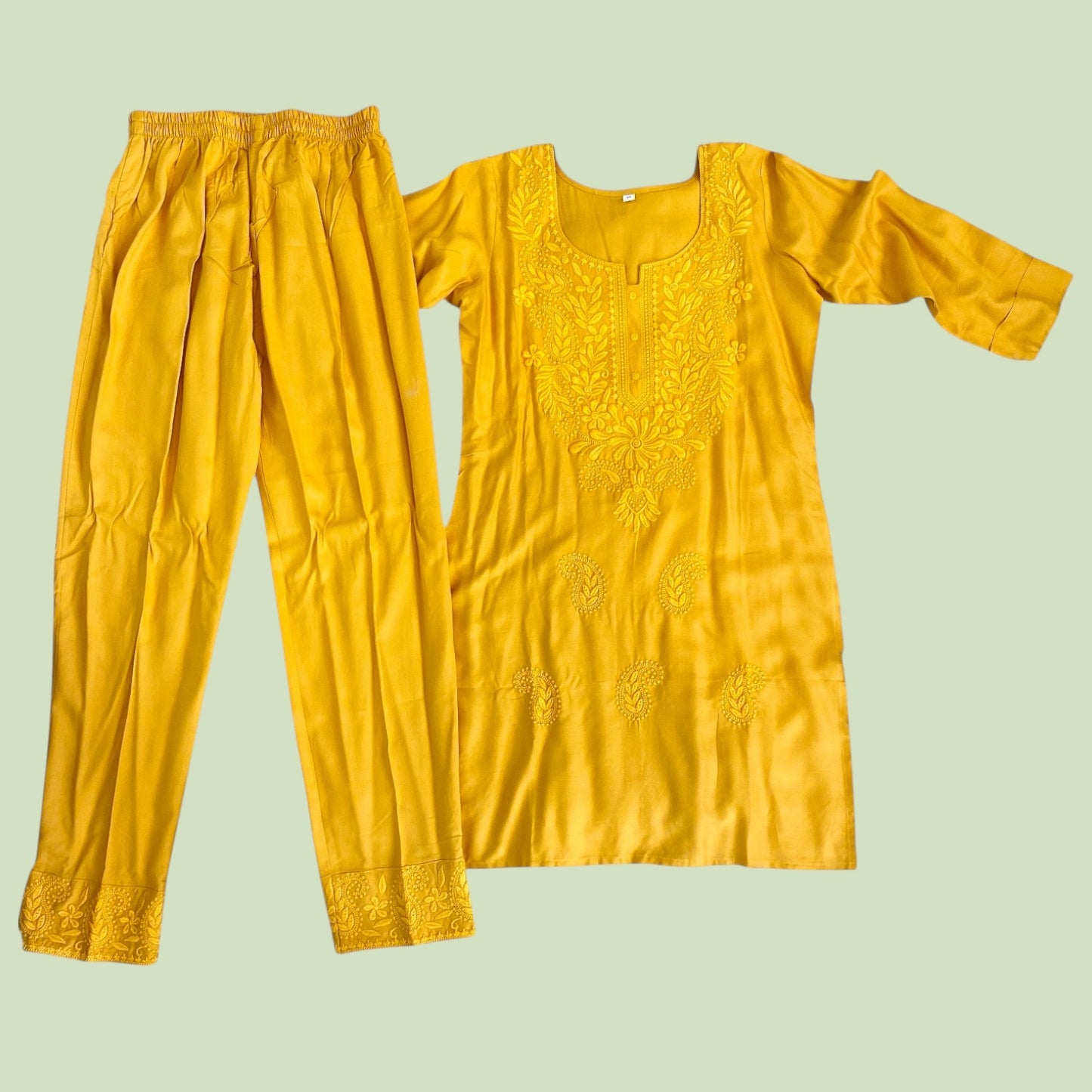 Chikankari stitched co-ord set