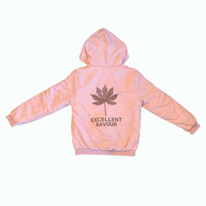 Yizimei boutique girls jacket with faux fur inside.
