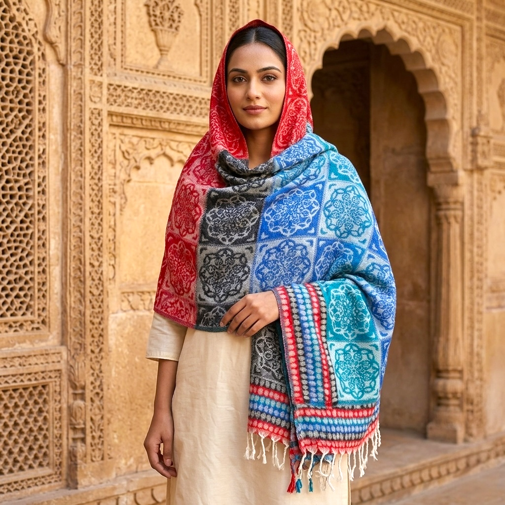 Winter woolen shawl
