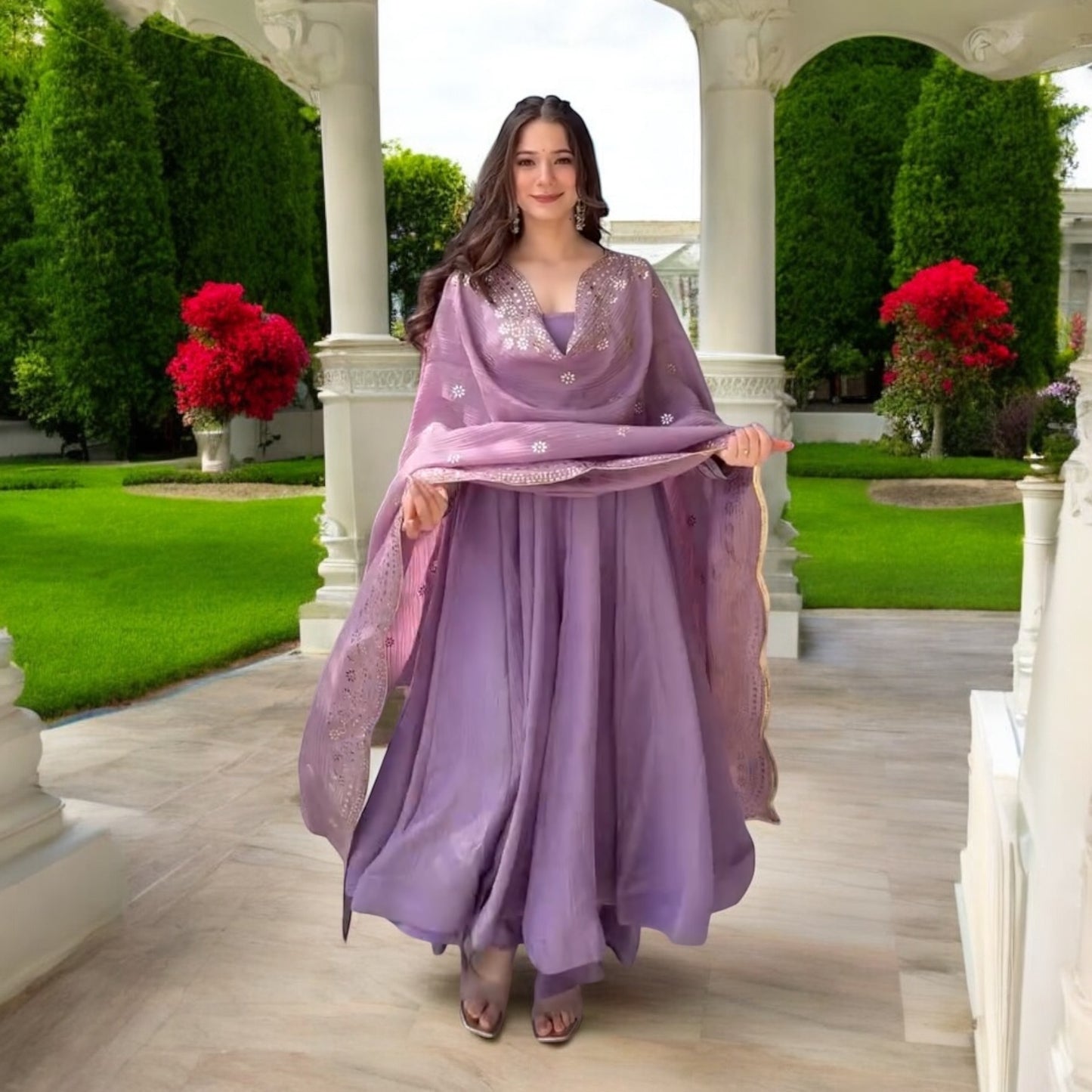 Embroidered Anarkali Suit