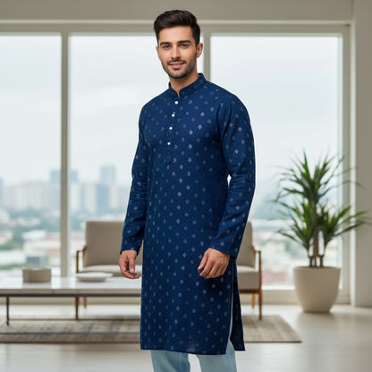 LAKHNAVI EMBROIDERED SEQUIN KURTA