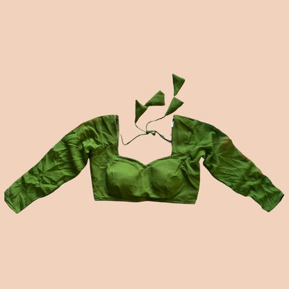 Customized Plain Long-Sleeve Blouse