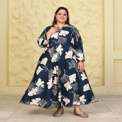 Plus size lightweight floral gown