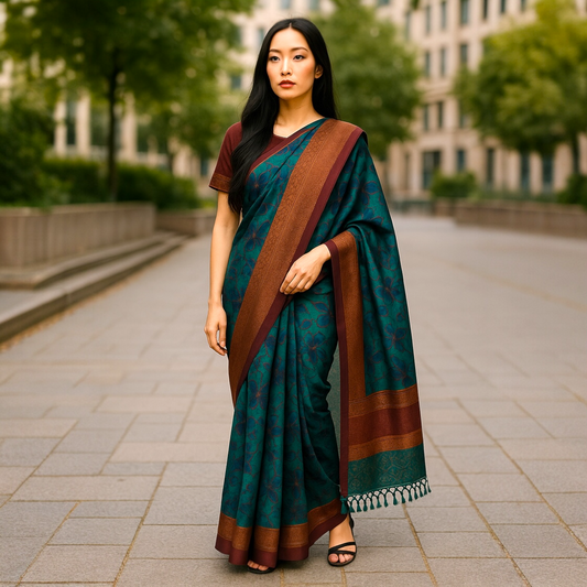 Banarasi sari and blouse set