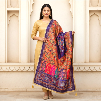 Digital print mirror dupatta only