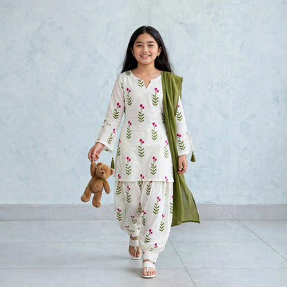 Farshi Salwar mother-daughter matching set