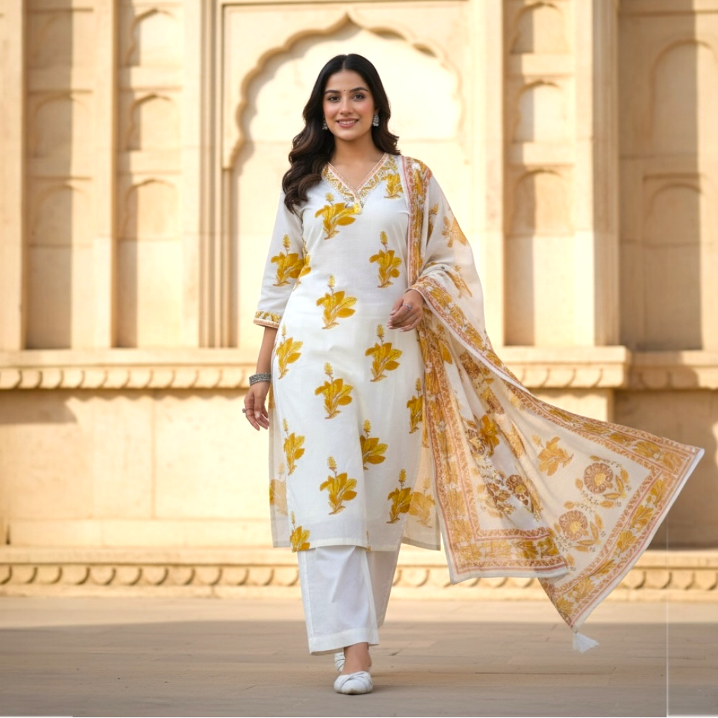 Floral Print Kurta set