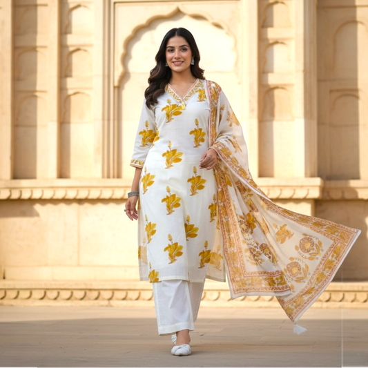 Floral Print Kurta set