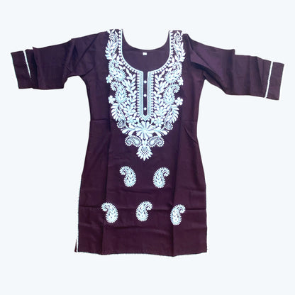 Chikankari kurti top only.