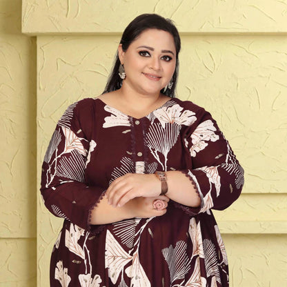 Plus size lightweight floral gown