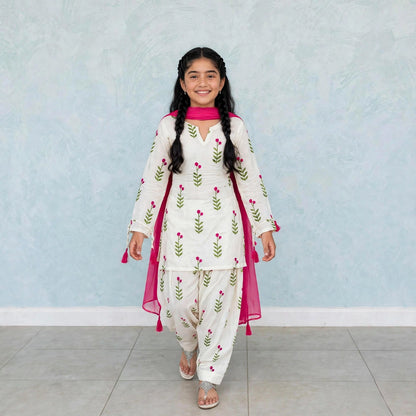 Farshi Salwar mother-daughter matching set