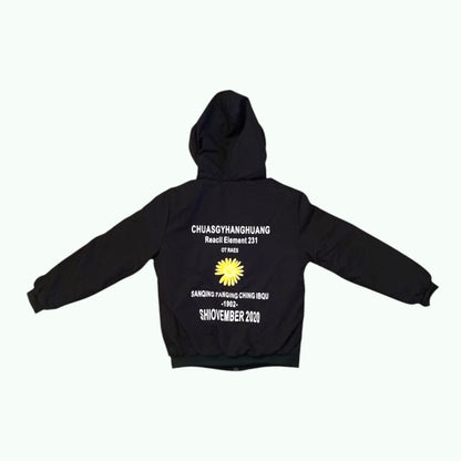 Yizimei boutique girls jacket with faux fur inside.
