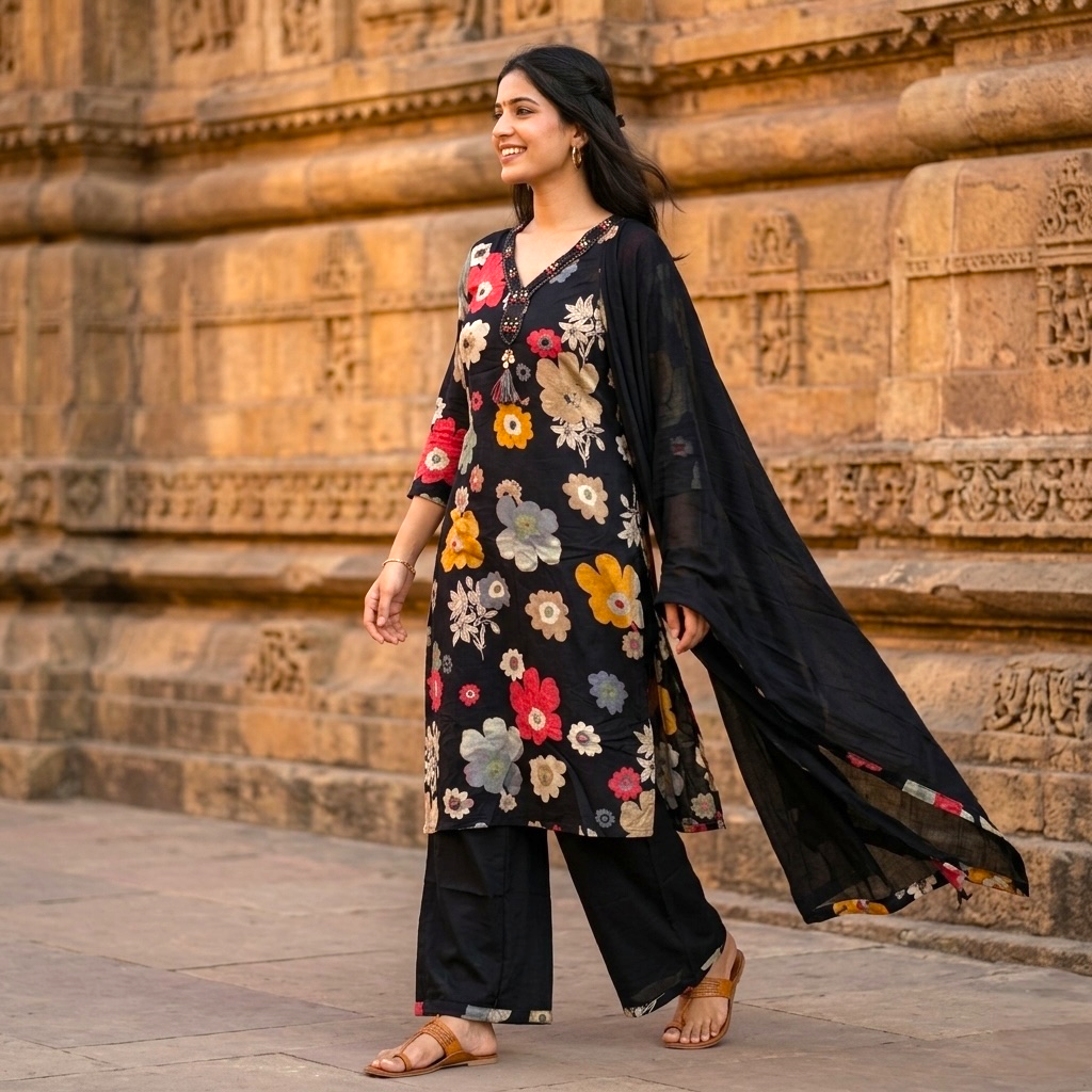 Mughal Floral Motif Kurta set