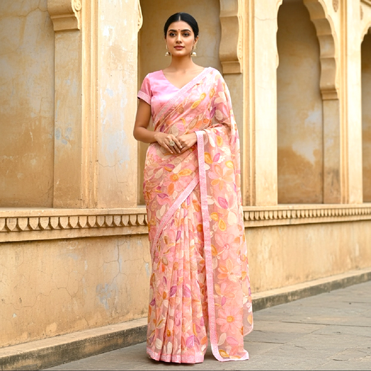 Floral boutique saree set