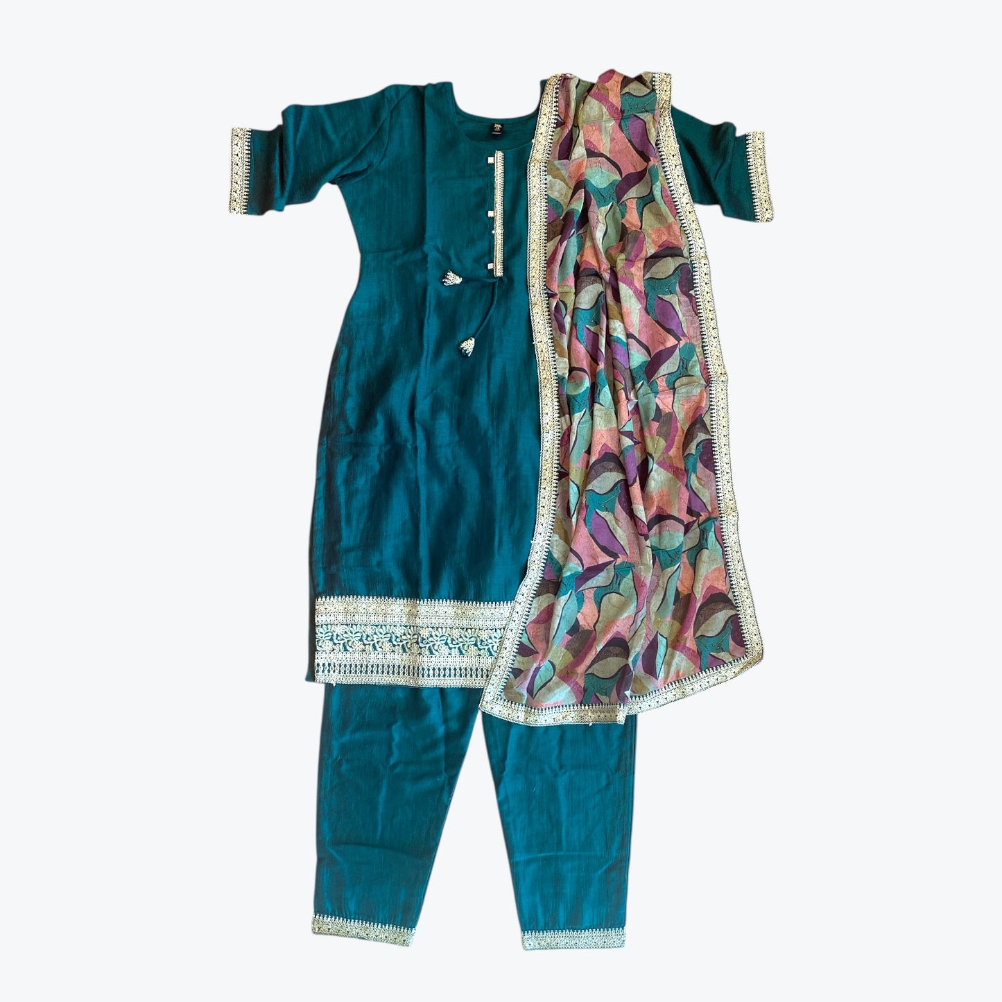 Big size kurta set zari work