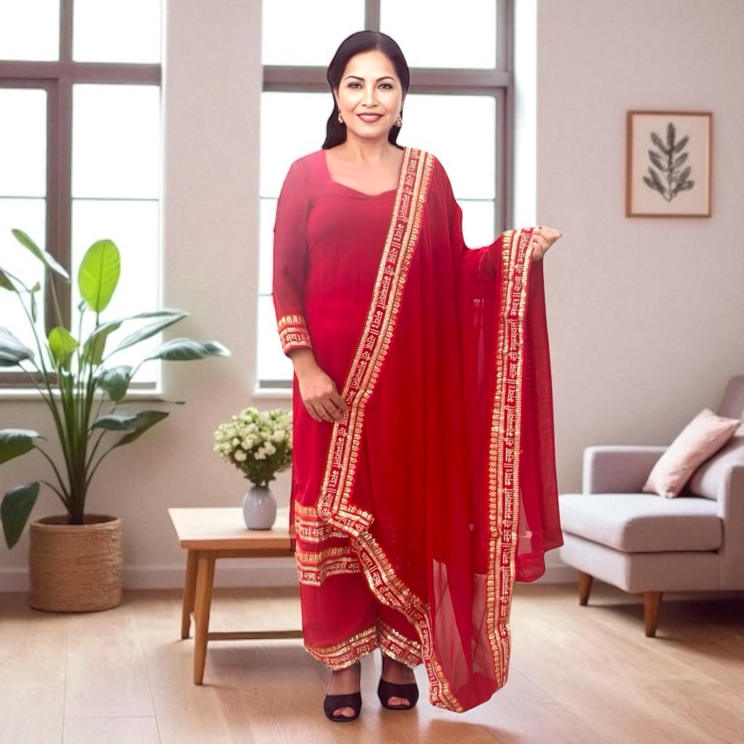 Sada saubhagyavati vawa kurta set