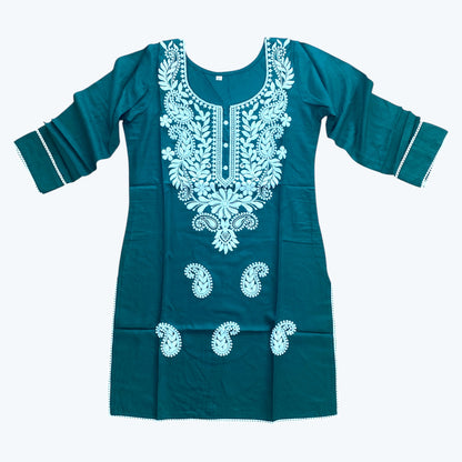 Chikankari kurti top only.