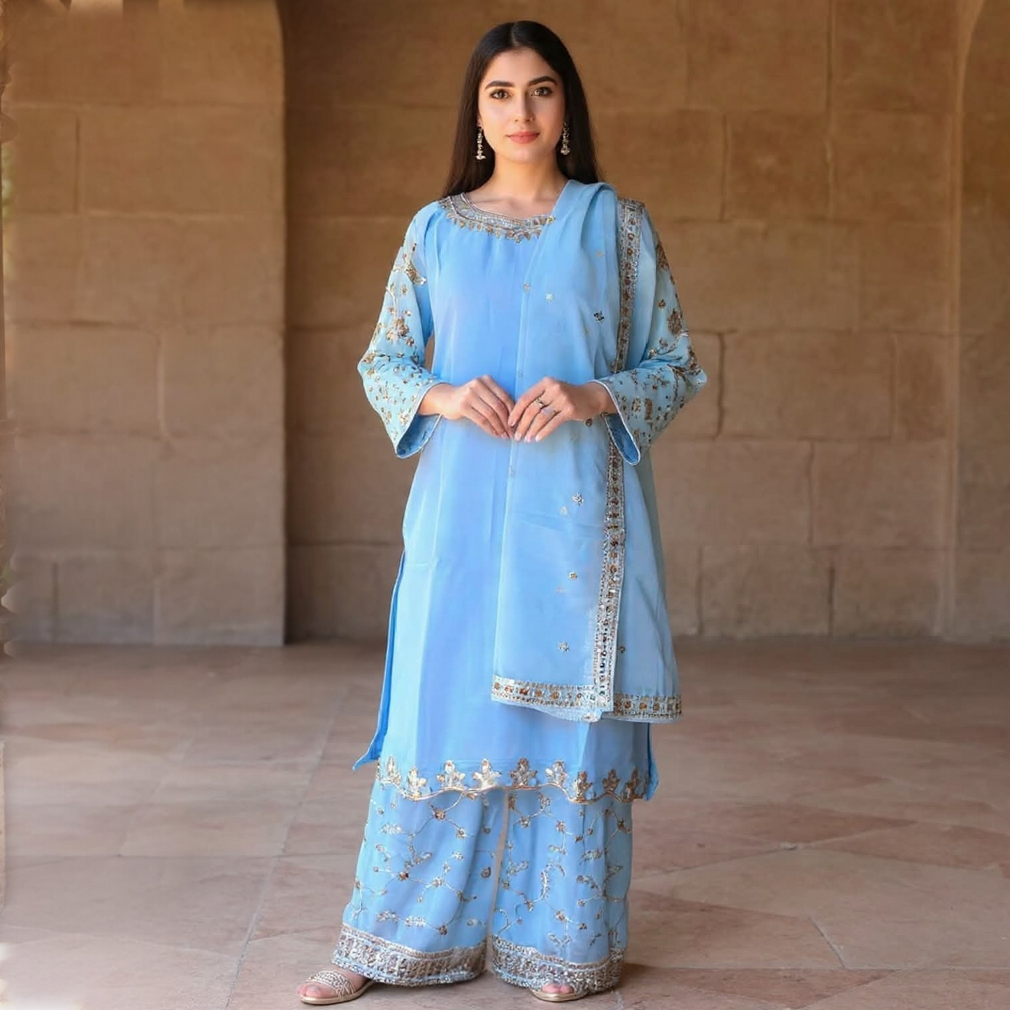 Salwar kameez sharara suit designer