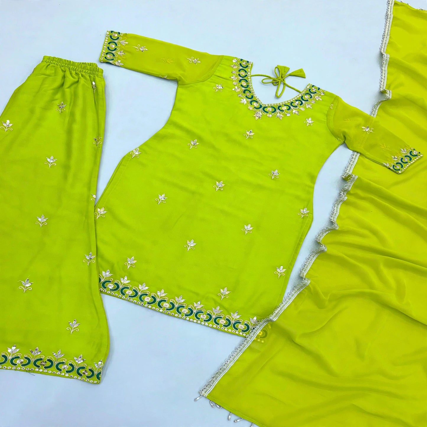 90's-inspired short kurti palazzo set