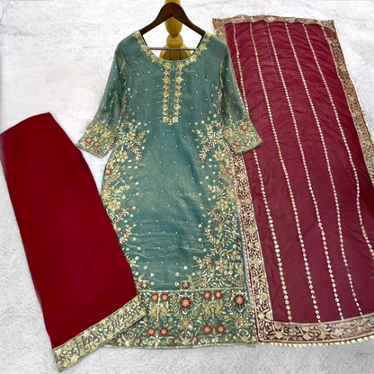 Plus size lavish salwar suit with dupatta
