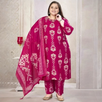 Moksh international plus size kurta set