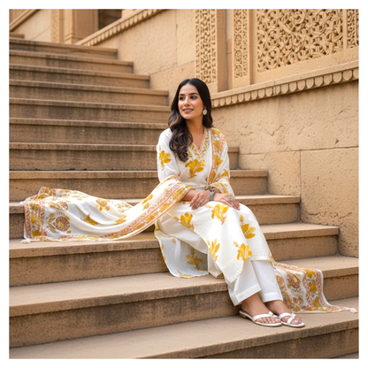 Floral Print Kurta set