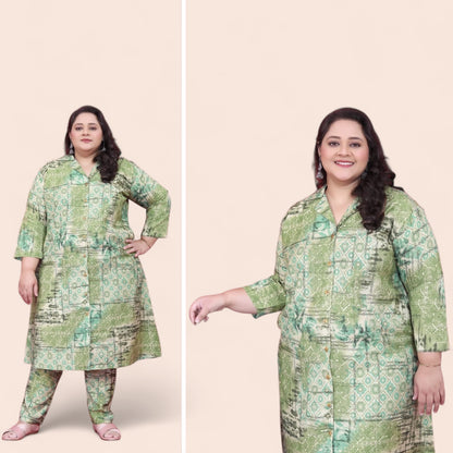 Moksh International plus size co-ord set.