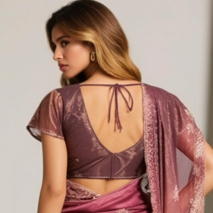 Floral boutique saree with blouse set