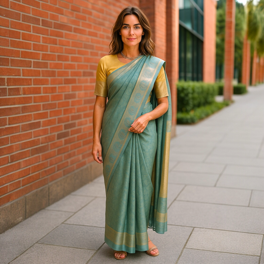 Banarasi sari and blouse set