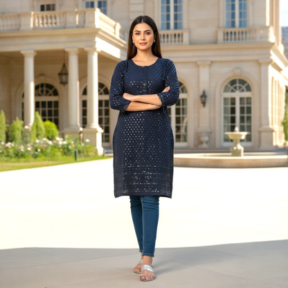 Palak creation chikankari women’s kurti top only