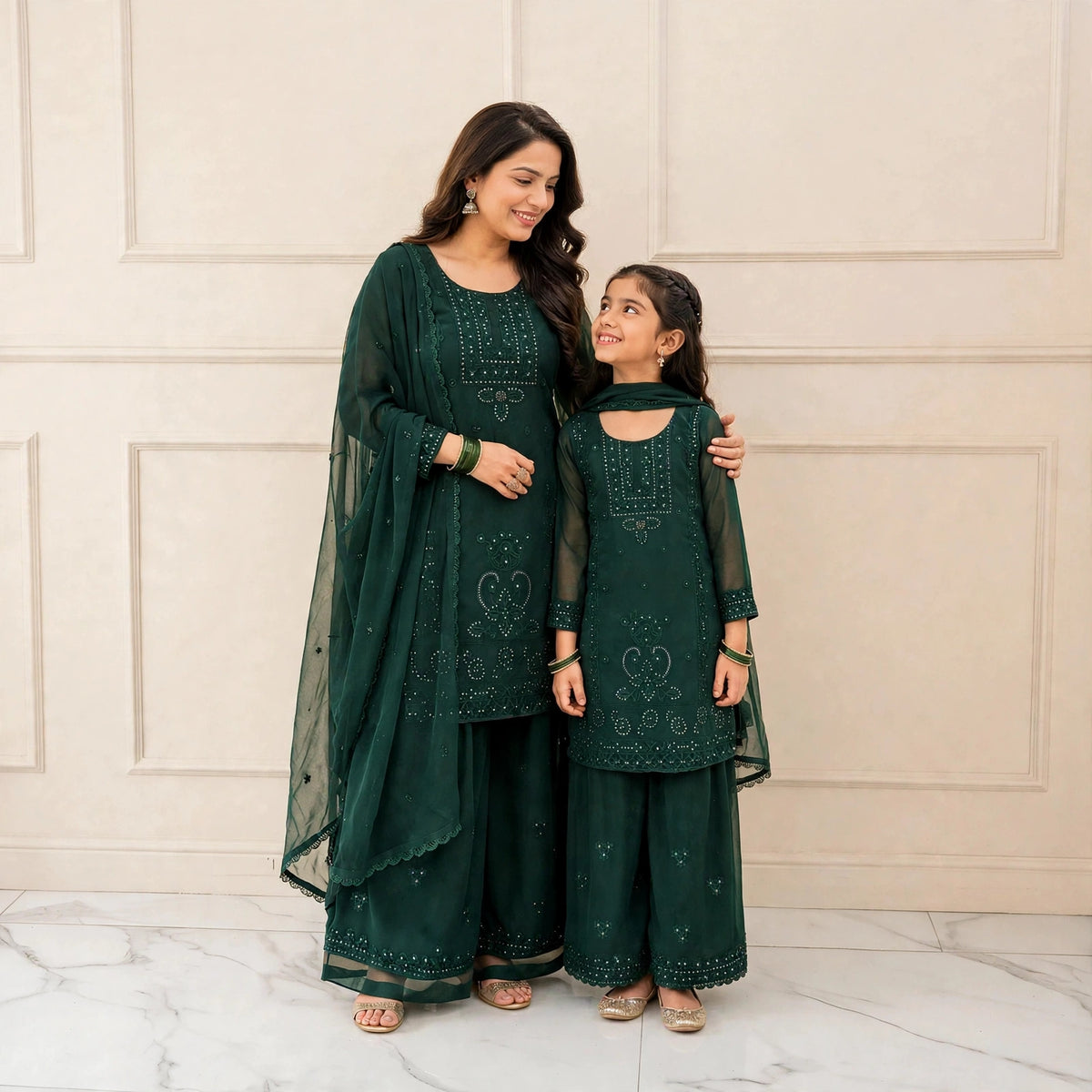 Monochromatic Mother-daughter matching set
