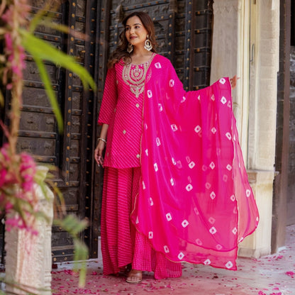 Leheriya print plazzo set
