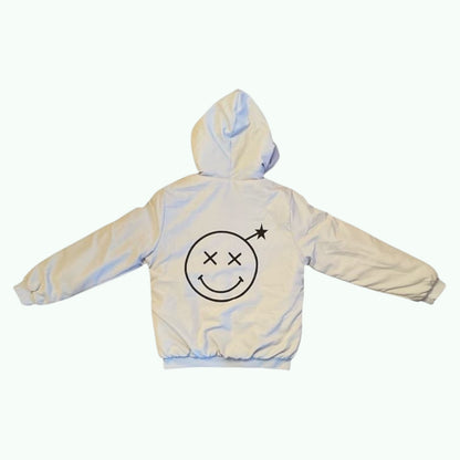 Yizimei boutique girls jacket with faux fur inside.