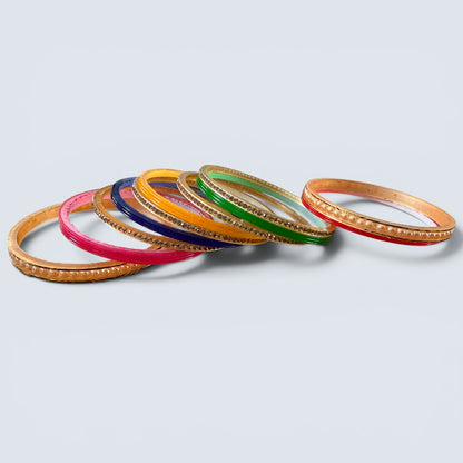 Multi color thin size bangles for occasions