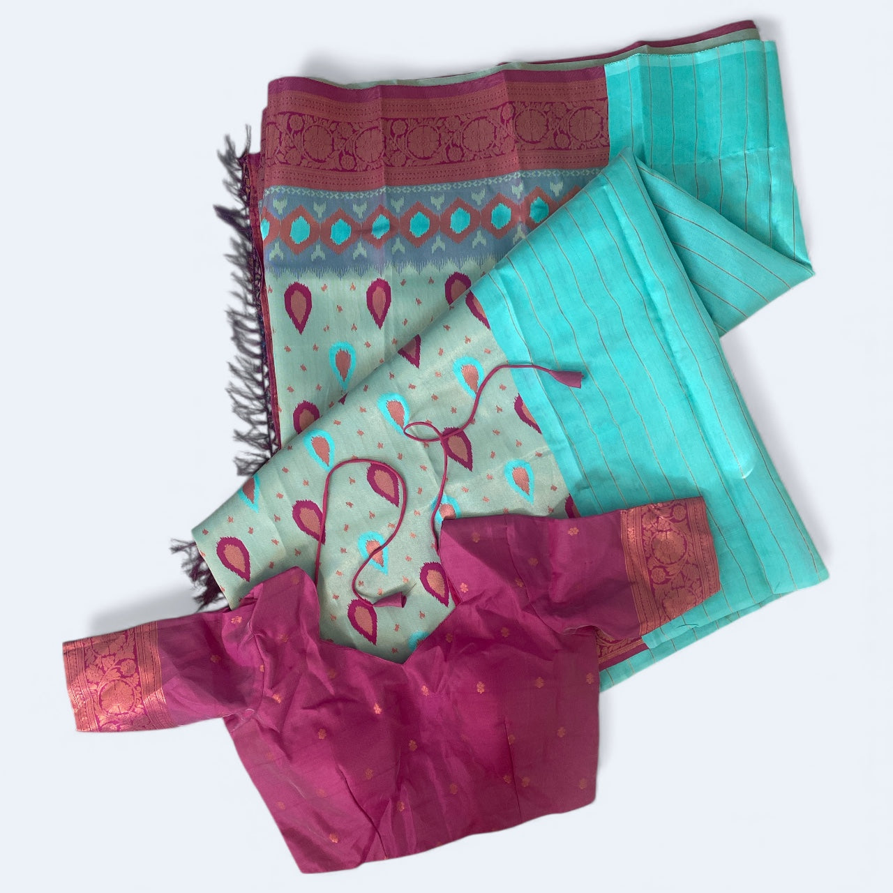 Patola style saree and blouse set