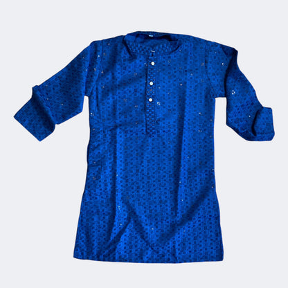 Chikankari father-son family combo set