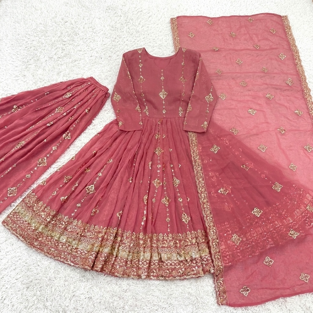 Anarkali palazzo party wear