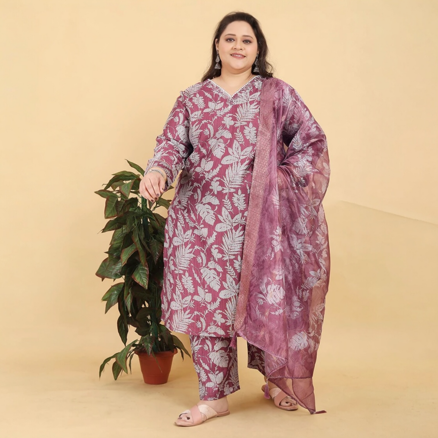 Moksh international plus size kurta set