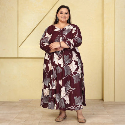 Plus size lightweight floral gown