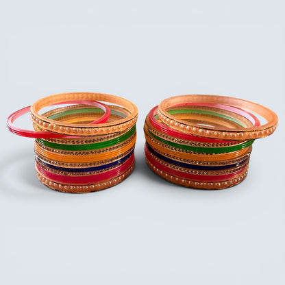 Multi color thin size bangles for occasions