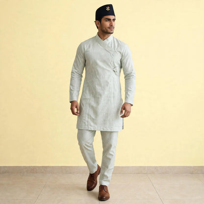 Elastic-waist Daura suruwal gorkhali ethnic suit/Coats and hat not included.