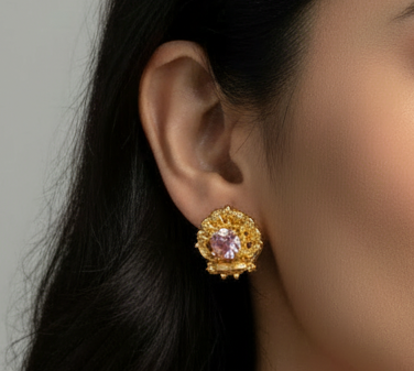 Shubh shri gold plated ear-tops