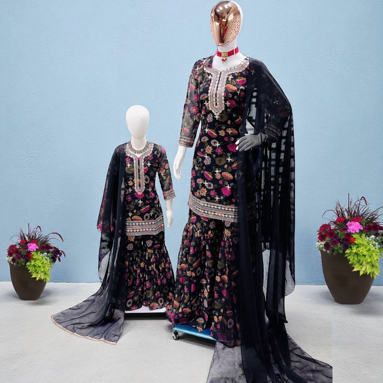 Mom & Daughter Floral Suit Set