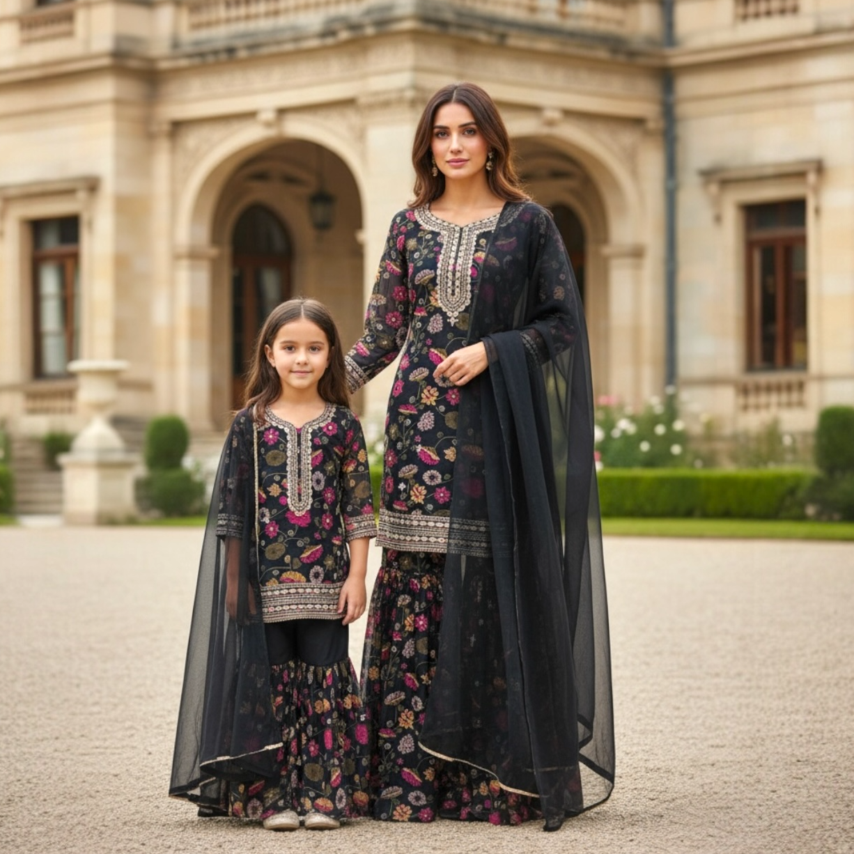 Mom & Daughter Floral Suit Set