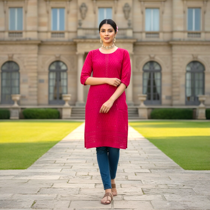 Palak creation chikankari women’s kurti top only